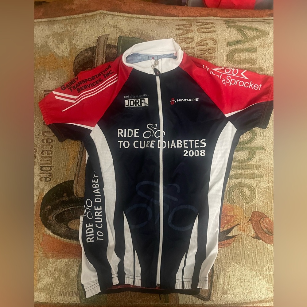 Hincapie 2008 Ride to Cure Juvenile Diabetes JDRF Cycling Jersey Size Adult S